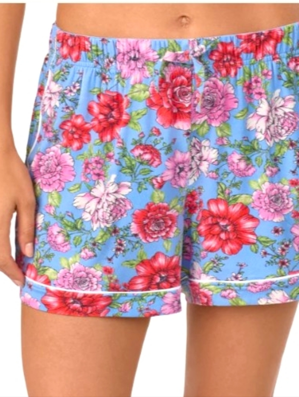 New Room Service 2 Pack Lounge Short Size XL Begonia & Blue Begonia Floral Pjs - Picture 5 of 10